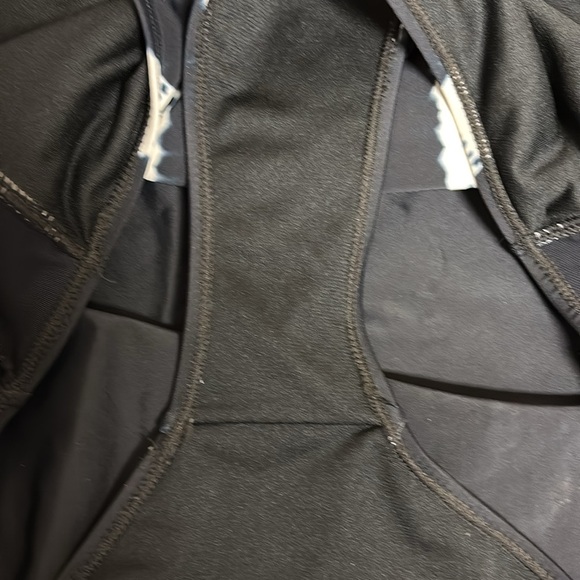 Heat Ladies Swimsuit Swim Suit Black With Off White Stripes Size XL - Picture 10 of 12